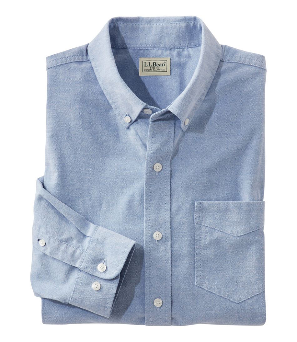 Men's Comfort Stretch Oxford Shirt, Traditional Untucked Fit | Dress ...