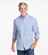 Men's Comfort Stretch Oxford Shirt, Slightly Fitted Untucked Fit,  Short-Sleeve