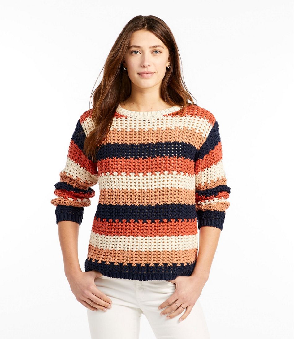 Women's Signature Bailey Island Cotton Sweater, Stripe