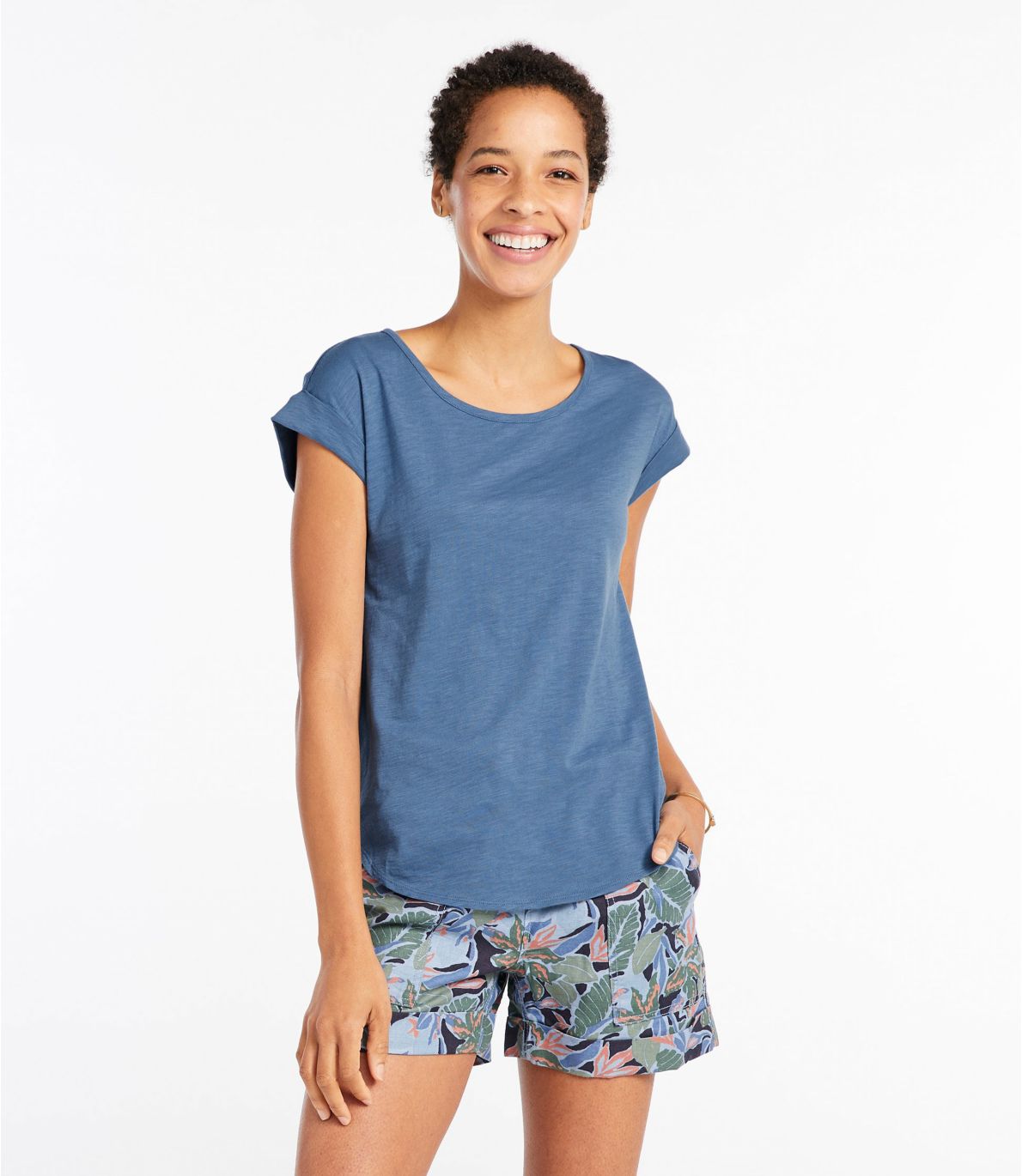 Women's Signature Slub Knit Tee, Scoopneck at L.L. Bean
