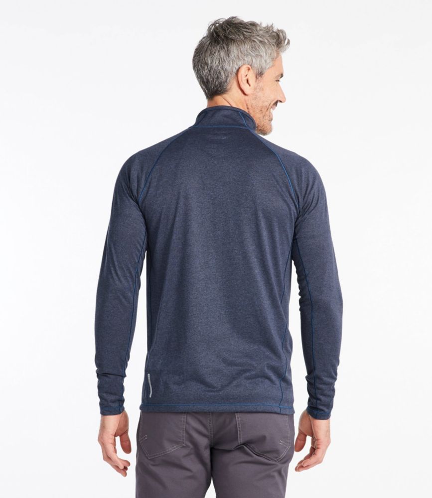 Men's Bean's Quick Dry Trail Tee 1/4 Zip, Carbon Navy, small image number 3