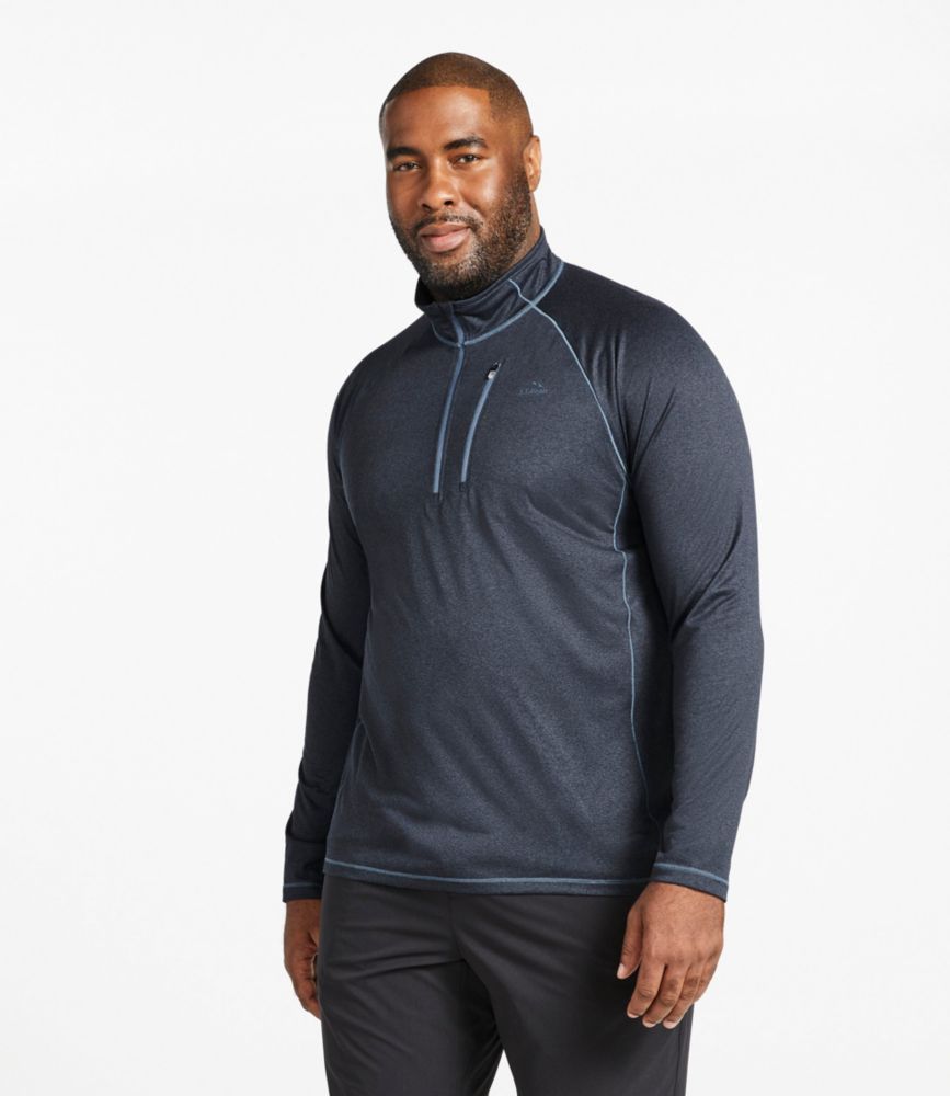 Men's Bean's Quick Dry Trail Tee 1/4 Zip, Graphite, small image number 4