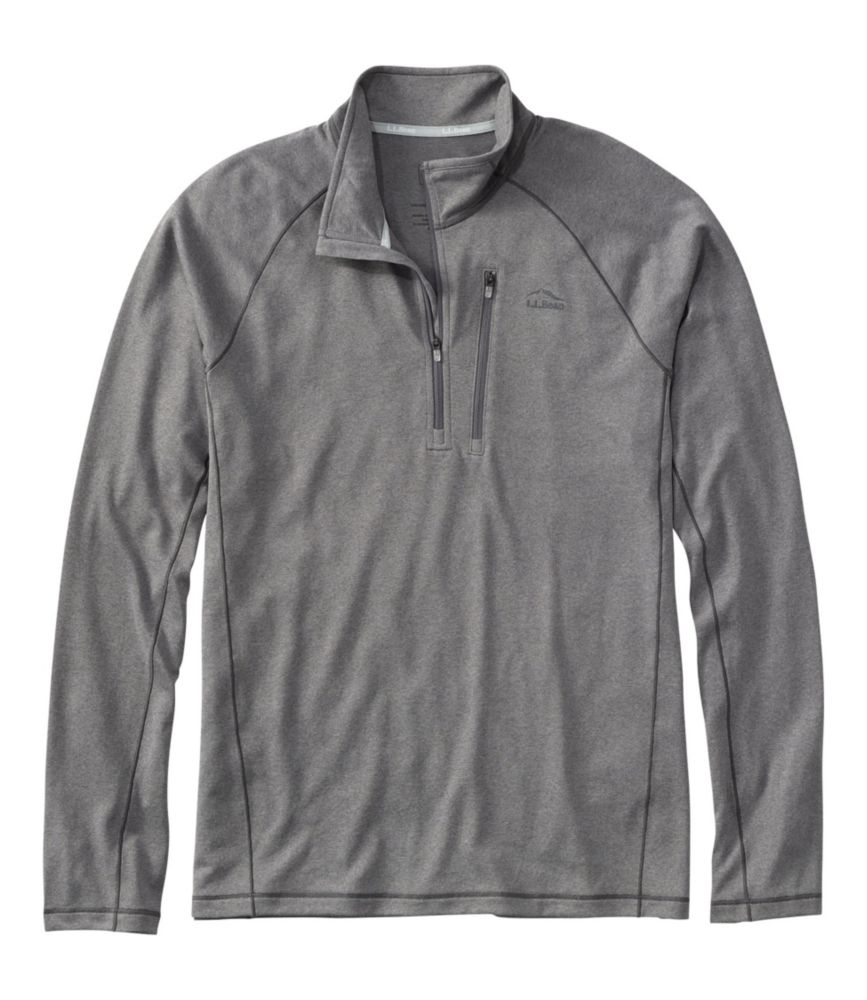Men's Bean's Quick Dry Trail Tee 1/4 Zip, Graphite, small image number 1