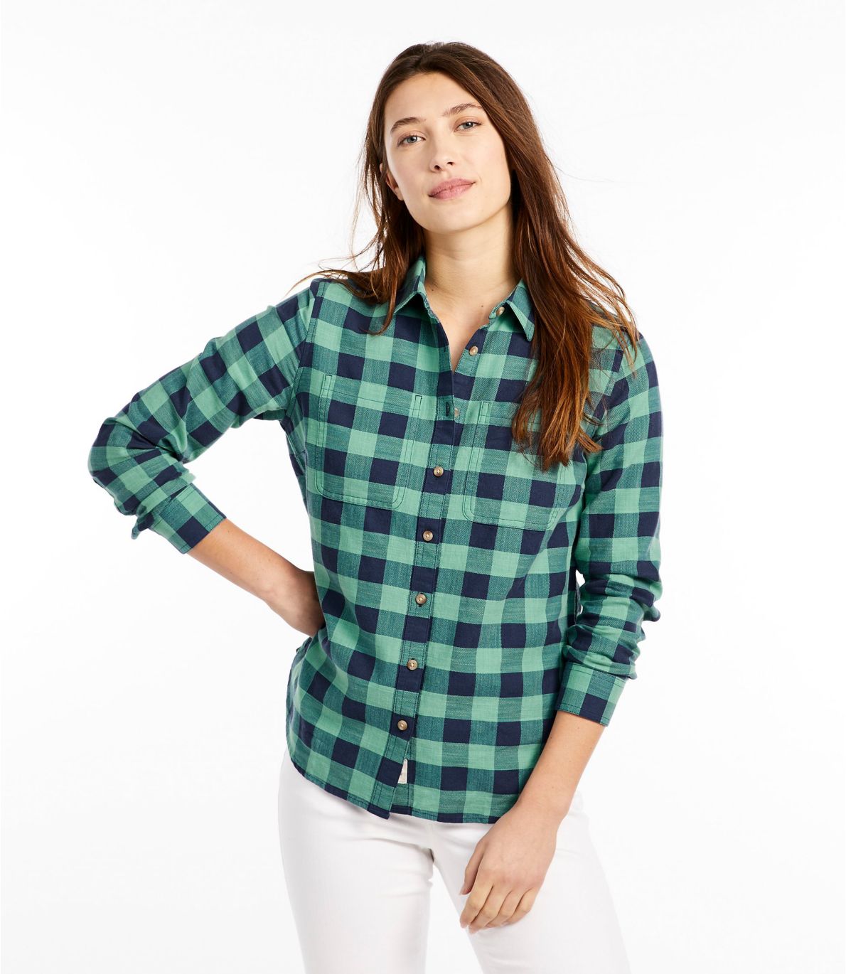 Women's L.L.Bean Heritage Washed Twill Shirt, LongSleeve Plaid at L.L