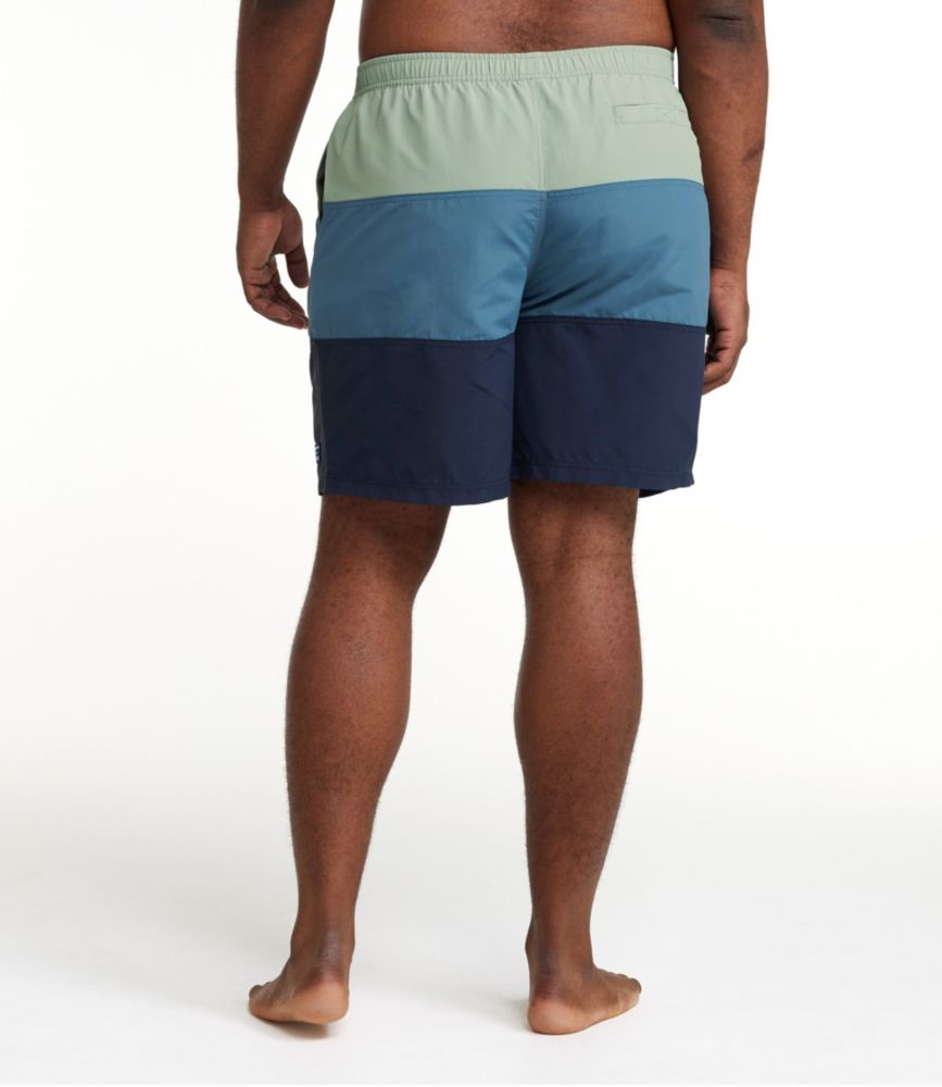 Men's Classic Supplex Sport Shorts, Colorblock, 8", Faded Sage/Iron Blue/Navy, small image number 5