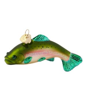 Glass Rainbow Trout Ornament, New