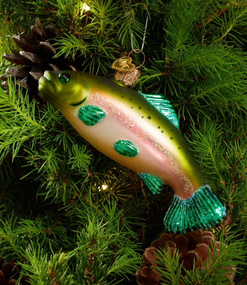 Glass Rainbow Trout Ornament
