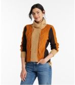 Women's Signature Cotton Funnelneck Sweater, Colorblock