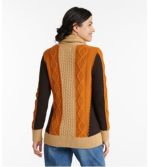 Women's Signature Cotton Funnelneck Sweater, Colorblock