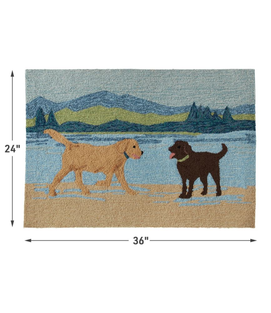 Indoor/Outdoor Vacationland Rug, Scenic Dogs | Indoor at L.L.Bean