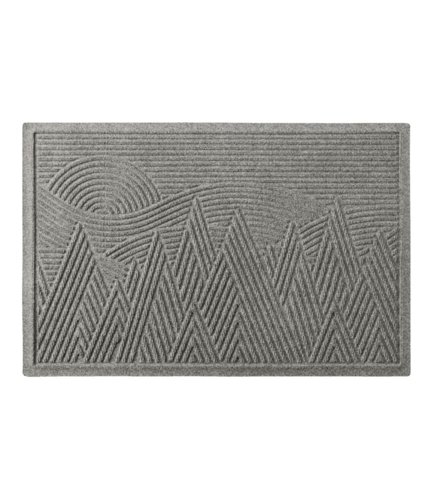Everyspace Recycled Waterhog Doormat, Mountain Scene, Medium Gray, small image number 1