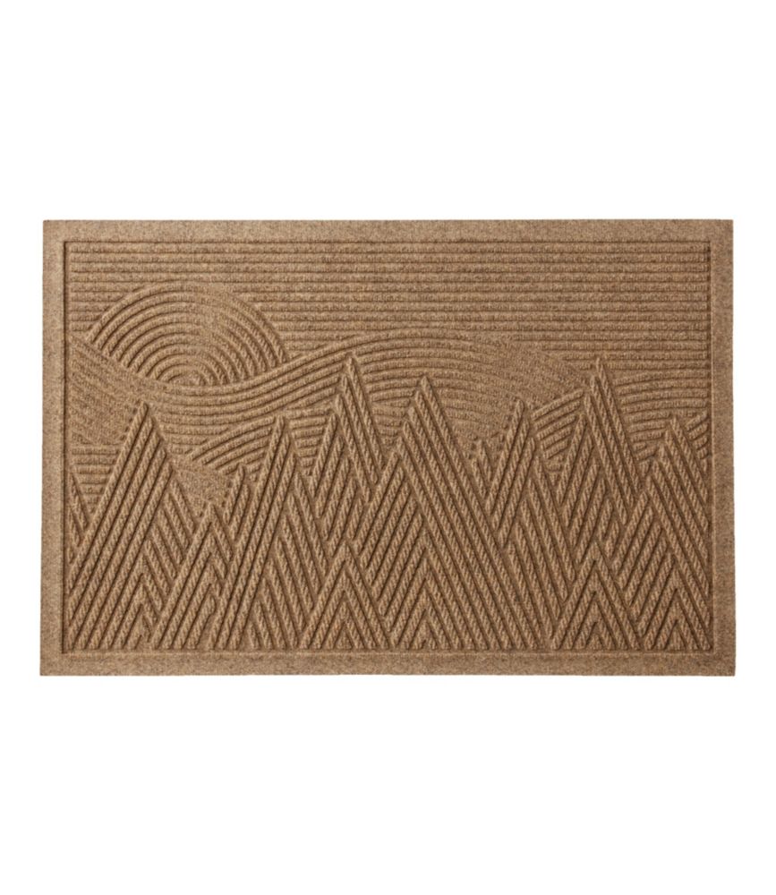 Everyspace Recycled Waterhog Doormat, Mountain Scene, Camel, small image number 1