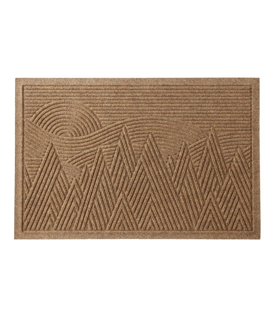 Everyspace Recycled Waterhog Doormat, Mountain Scene Camel Large, Rubber | L.L.Bean
