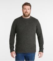 Men's Wicked Soft Cotton/Cashmere Sweater, Crewneck, Intarsia Classic Navy Fair Isle Medium, Cotton Blend | L.L.Bean