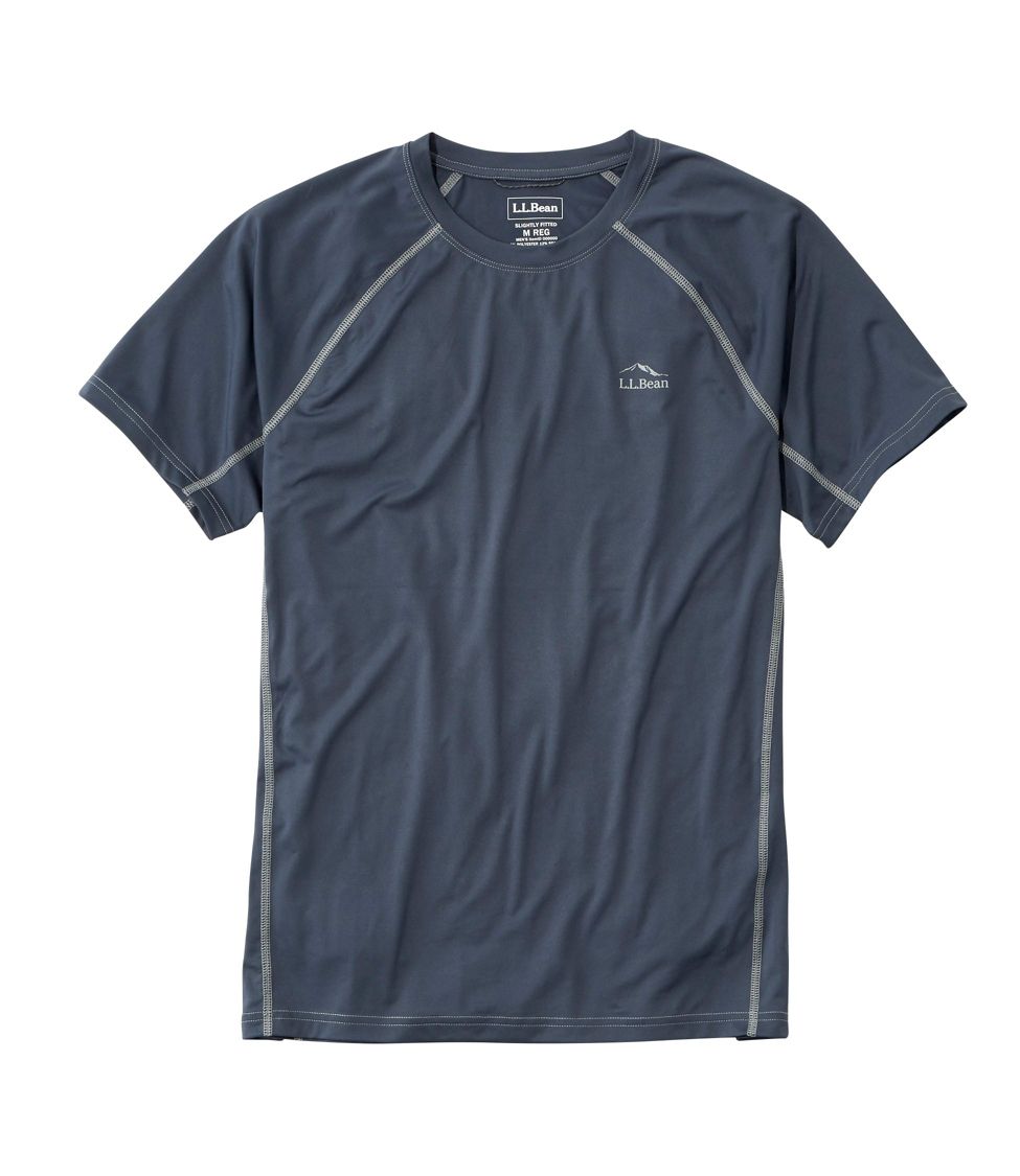 Men's Swift River Cooling Sun Shirt, Short-Sleeve Carbon Navy Extra Large, Polyester/Spandex | L.L.Bean