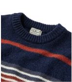 Men's Bean's Classic Ragg Wool Sweater, Crewneck, Stripe Regular