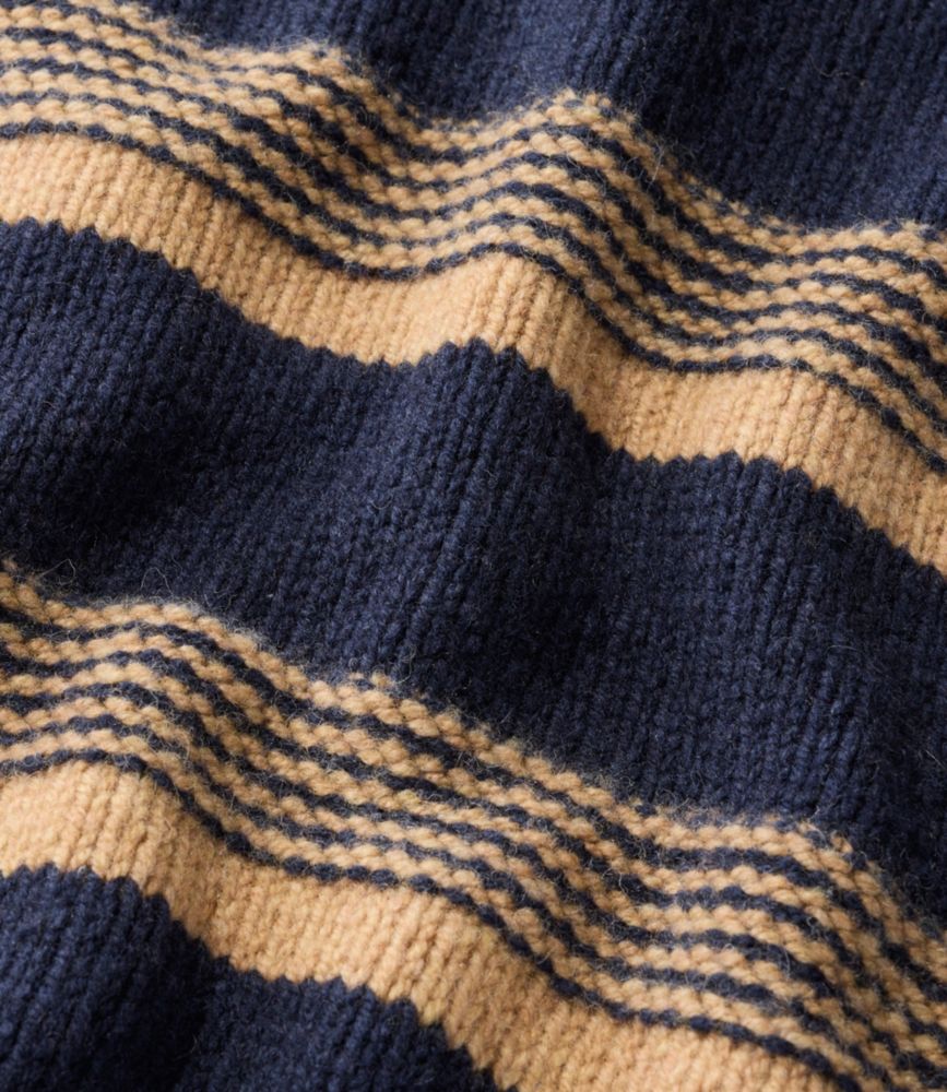 Men's Bean's Classic Ragg Wool Sweater, Crewneck, Stripe, Navy Stripe, small image number 5