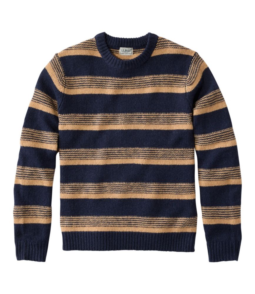 Men's Bean's Classic Ragg Wool Sweater, Crewneck, Stripe