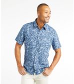 Men's L.L.Bean Linen Shirt, Short-Sleeve, Print