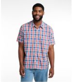 Men's Organic Cotton Seersucker Shirt, Short-Sleeve, Slightly Fitted, Plaid