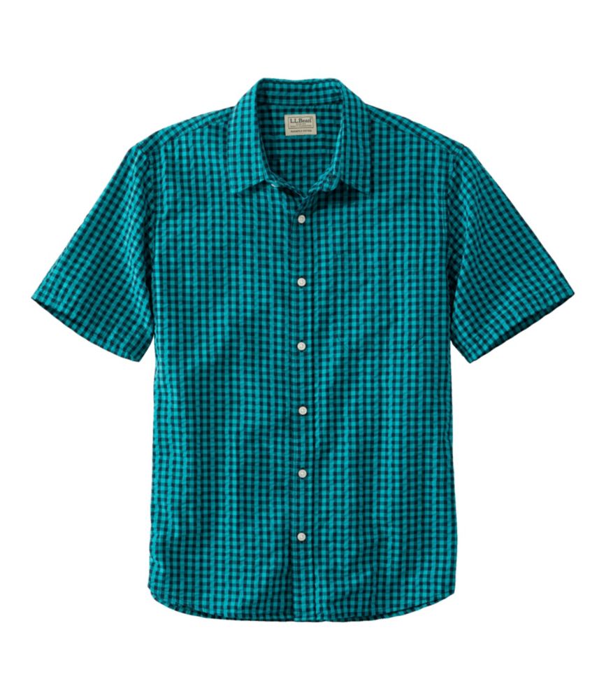 Ralph Lauren BLAKE Seersucker Short Sleeve Button-Down Striped Shirt Men's XL Seersucker cotton Blue type light blue Vintage Second Hand