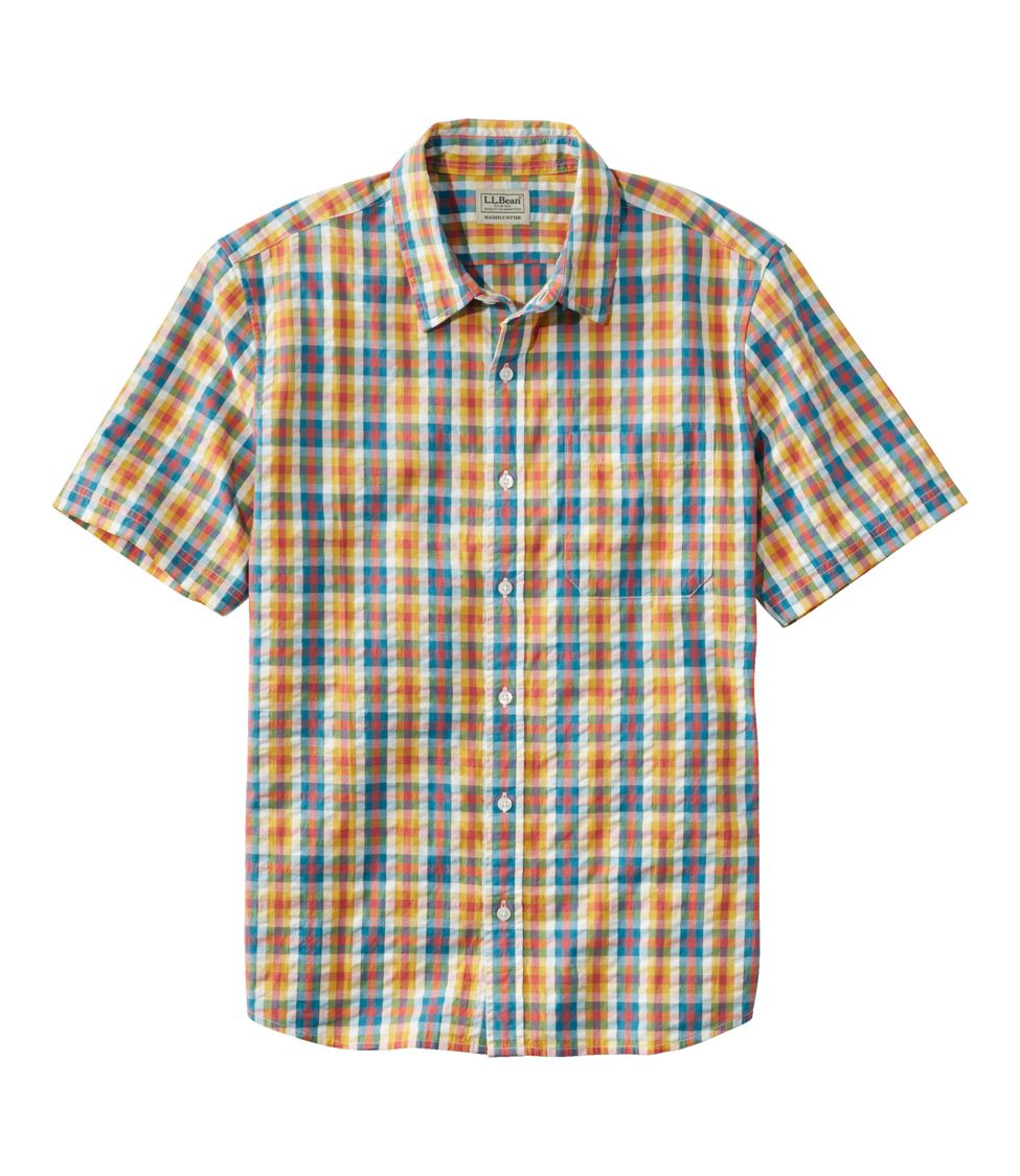 Fitted short sleeve 2025 button up