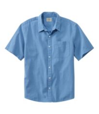 Men's Sunwashed Canvas Shirt, Traditional Fit Short-Sleeve