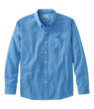 Men's Organic Cotton Seersucker Shirt, Long-Sleeve, Traditional Fit, Plaid