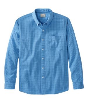 Men's Organic Cotton Seersucker Shirt, Long-Sleeve, Traditional Fit, Plaid