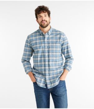 Men's Comfort Stretch® Oxford Shirt, Traditional Untucked Fit, Plaid
