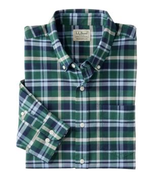 Men's Comfort Stretch® Oxford Shirt, Traditional Untucked Fit, Plaid