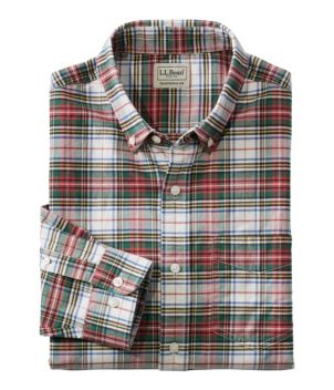 Men's Comfort Stretch® Oxford Shirt, Traditional Untucked Fit, Plaid