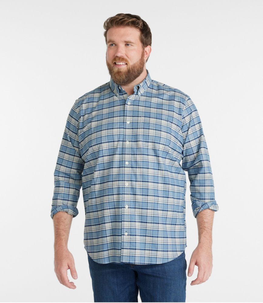 Men's Comfort Stretch Oxford Shirt, Traditional Untucked Fit, Plaid | Dress  Shirts at L.L.Bean