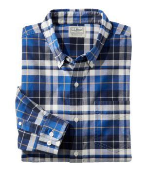 Men's Comfort Stretch Oxford Shirt, Traditional Untucked Fit, Plaid