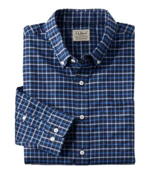 Men's Comfort Stretch® Oxford Shirt, Slightly Fitted Untucked Fit, Plaid
