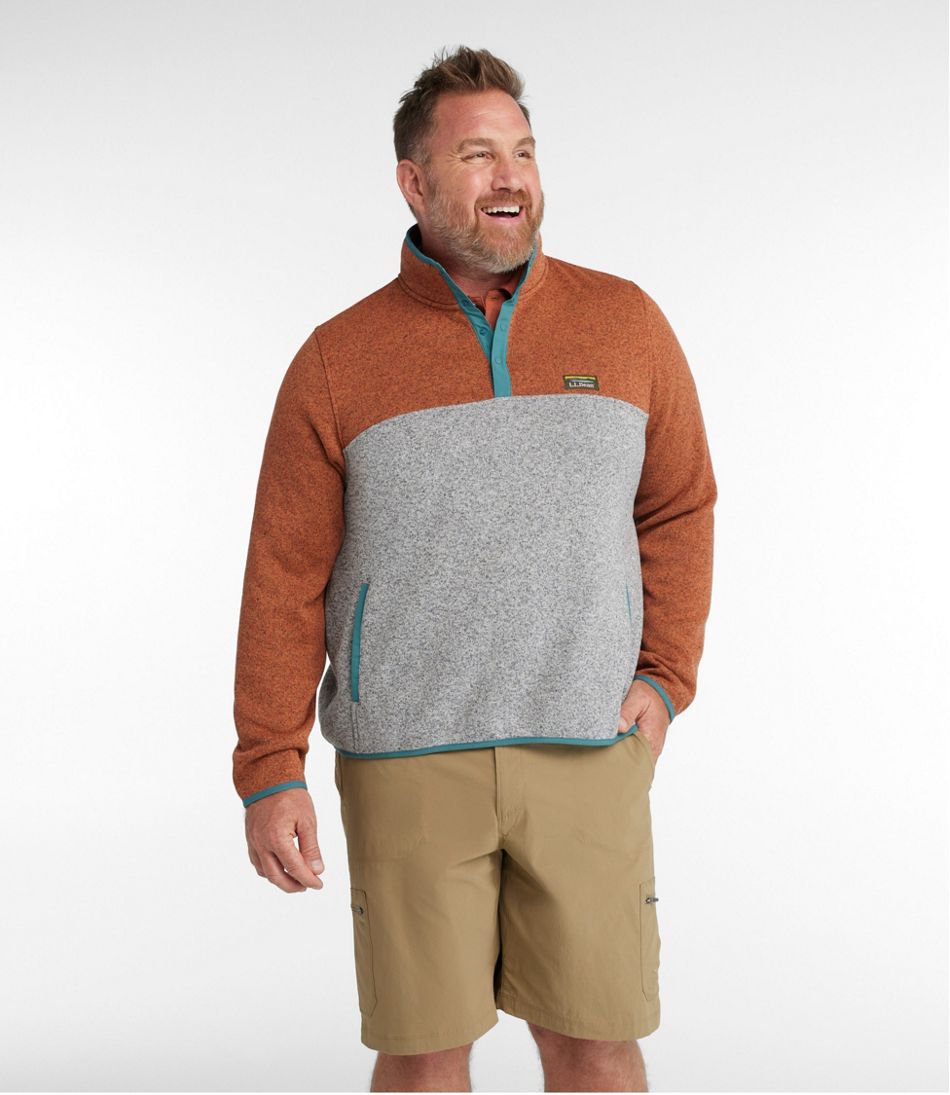 Men's L.L.Bean Sweater Fleece Pullover, Colorblock | Sweatshirts 