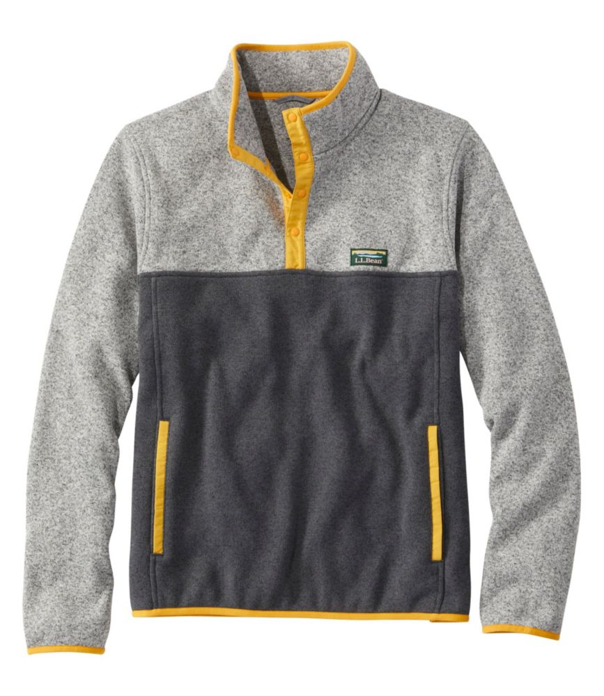 Men's L.L.Bean Sweater Fleece Pullover, Colorblock Sweatshirts & Fleece at L.L.Bean