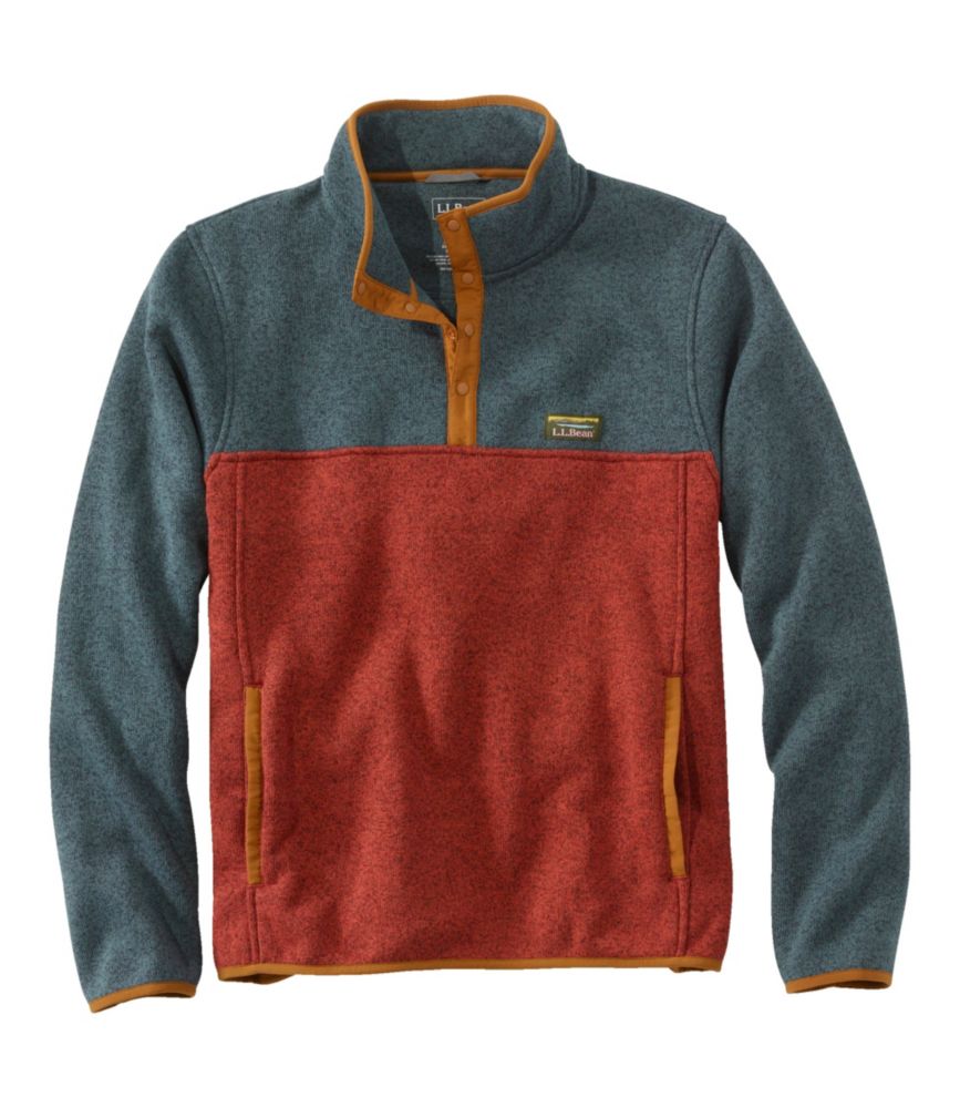 Men's L.L.Bean Sweater Fleece Pullover, Colorblock Sweatshirts & Fleece at L.L.Bean