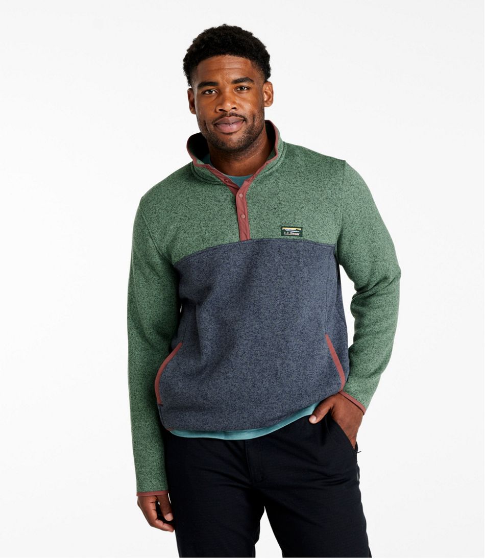 Men's L.L.Bean Sweater Fleece Pullover, Colorblock | Fleece at L.L.Bean