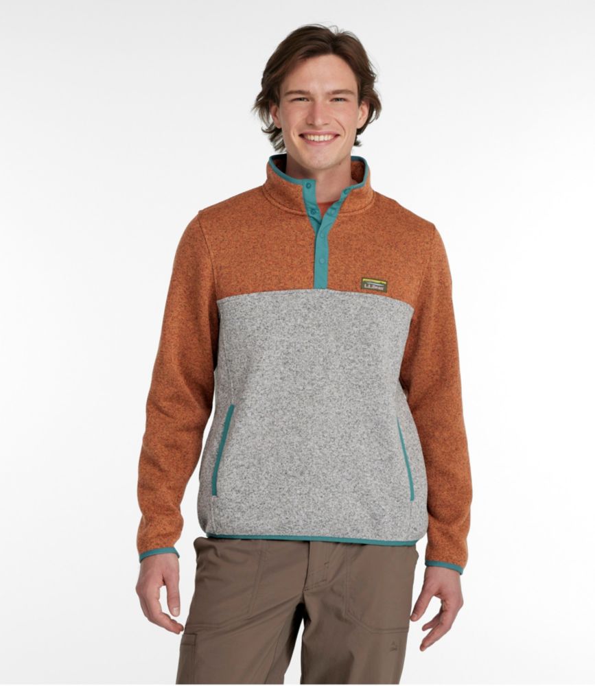 Men's L.L.Bean Sweater Fleece Pullover, Colorblock Fleece at L.L.Bean
