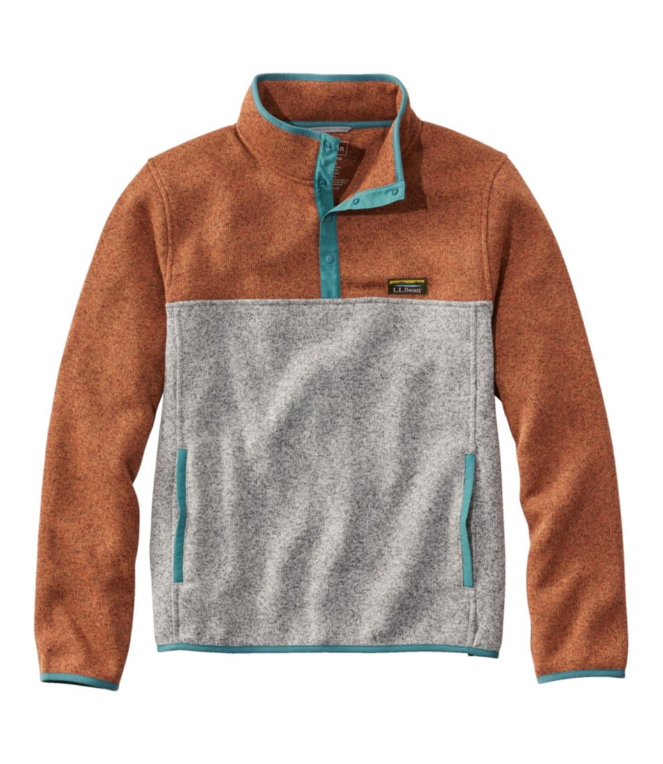 Men's L.L.Bean Sweater Fleece Pullover, Colorblock | Sweatshirts