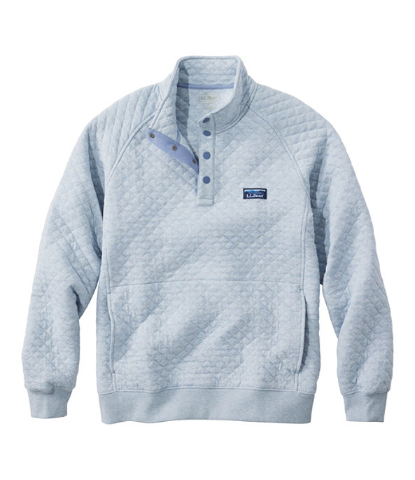 Men's Quilted Sweatshirt Pullover, Foggy Blue Heather, large image number 0
