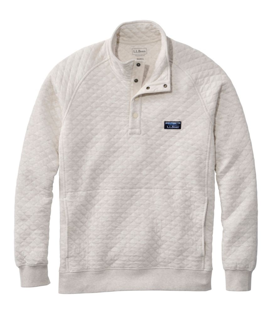 Men's Quilted Sweatshirt, Mockneck