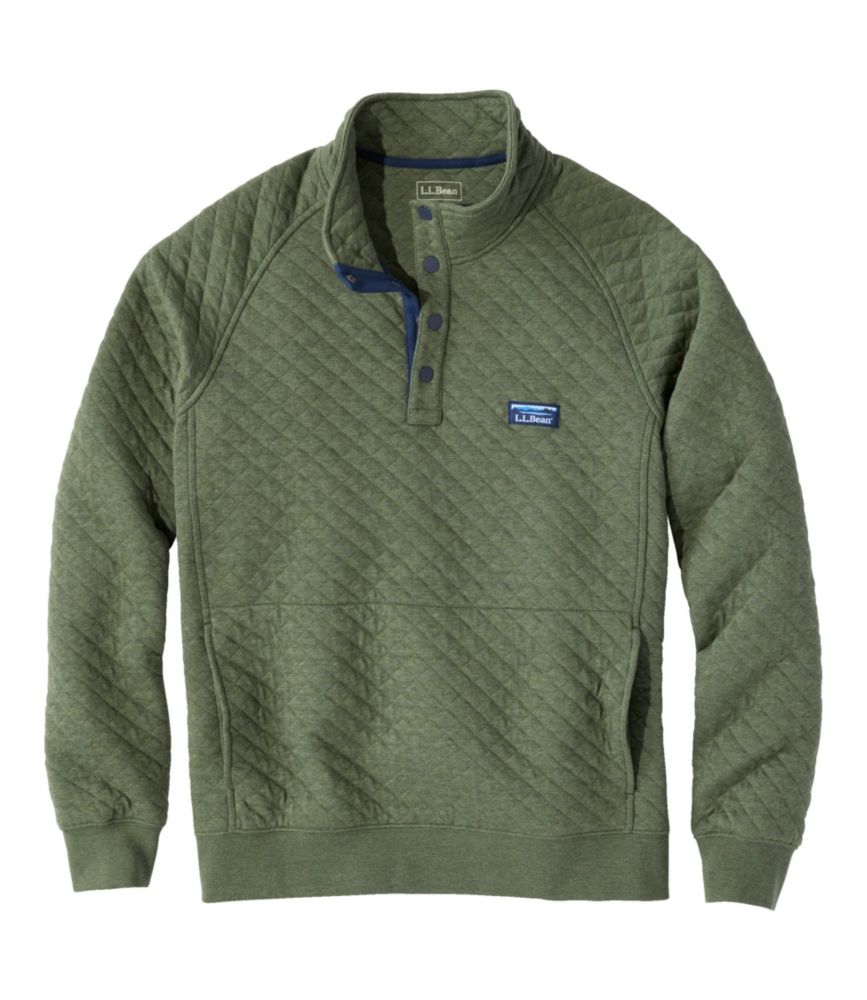 Men's Quilted Sweatshirt, Mockneck
