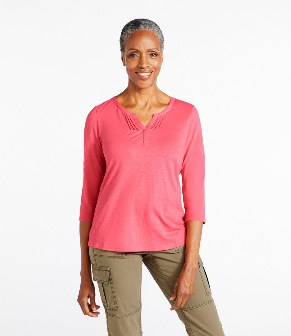 Women's L.L.Bean V-Neck, Three-Quarter-Sleeve