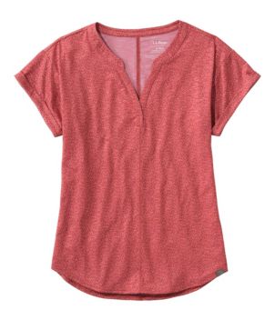 Women's Streamside Tee, Short-Sleeve Splitneck, Print