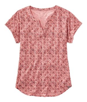 Women's Streamside Tee, Short-Sleeve Splitneck, Print