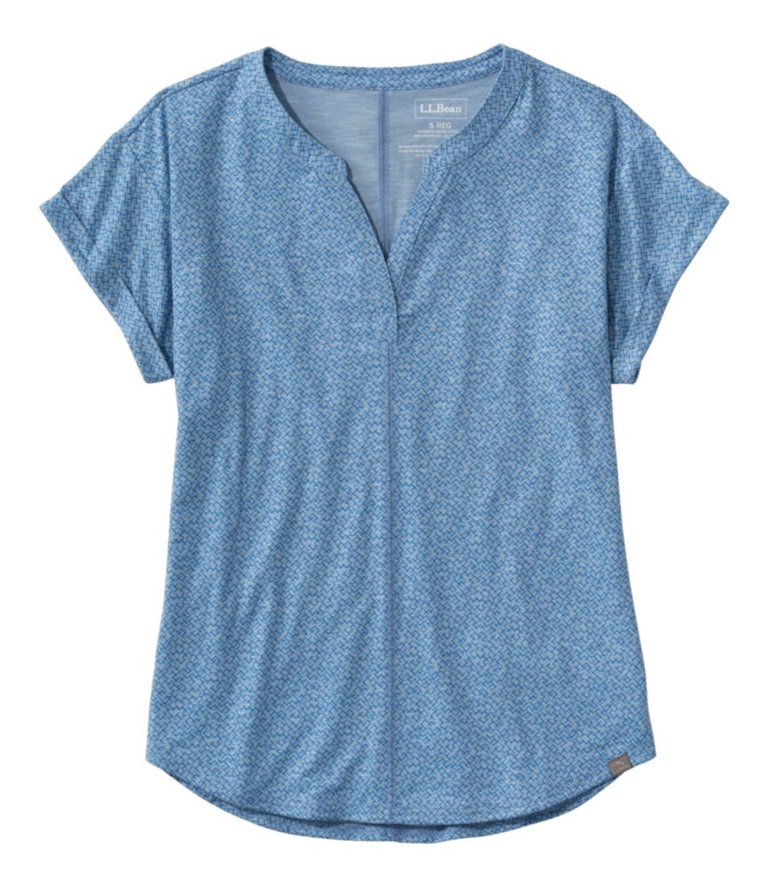 Women's Streamside Tee, Short-Sleeve Splitneck Print