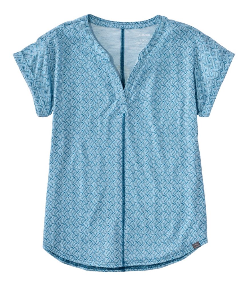 Women's Streamside Tee, Short-Sleeve Splitneck Print