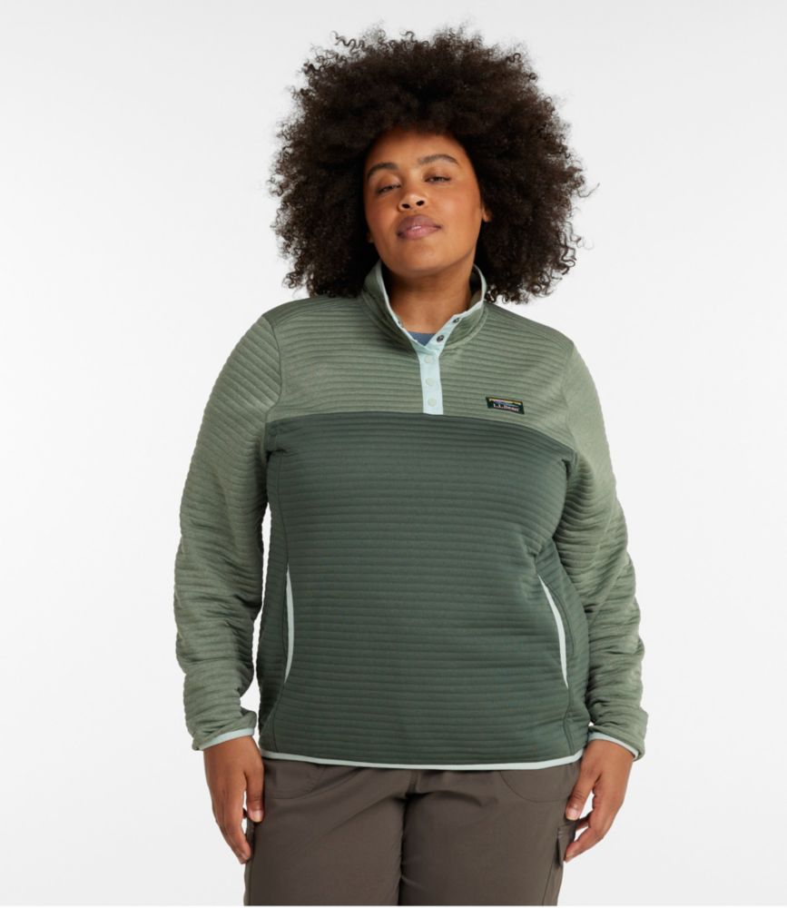 Women's Airlight Pullover, Colorblock, Faded Sage Heather/Shadow Green Heather, small image number 2